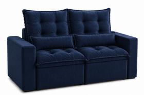 Sofá Retrátil e Reclinavel 1,5m Suede Azul