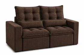 Sofá Retrátil e Reclinável 1,5m Suede Marrom