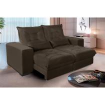 Sofá Retrátil e Reclinável 1,80m Suede Miami Preto Sofá Retrátil e Reclinável 1,80m Suede Miami Preto