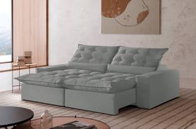 Sofá Retrátil e Reclinável 2.50m Malta Movenzo Estofados