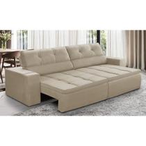 Sofá Retrátil e Reclinável 2 lugares 1,50m com Molas Stella Suede Bege Adonai Estofados Sofá Retrátil e Reclinável 2 lugares 1,50m com Molas Stella Suede Bege Adonai Estofados