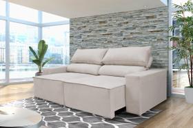 Sofá Retrátil e Reclinável 2 Lugares 1,50m Espuma D28 Bege