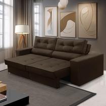 Sofá Retrátil e Reclinável 2 lugares 1,70m com Molas Milena Suede Rover & Beato