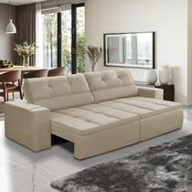 Sofá Retrátil e Reclinável 2 lugares 1,70m com Molas Stella Suede Bege Adonai Estofados Sofá Retrátil e Reclinável 2 lugares 1,70m com Molas Stella Suede Bege Adonai Estofados