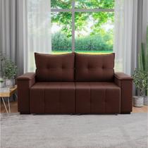 Sofá Retrátil e Reclinável 2 Lugares 180cm Suede Slim Marrom Sofá Retrátil e Reclinável 2 Lugares 180cm Suede Slim Marrom