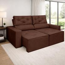 Sofá retrátil e reclinável 2 lugares, 1,80m, com molas Bonnel e espuma D26, ideal para quem busca conforto e durabilidade. Estrutura reforçada Sofá retrátil e reclinável 2 lugares, 1,80m, com molas Bonnel e espuma D26, ideal para quem busca conforto e durabilidade. Estrutura reforçada