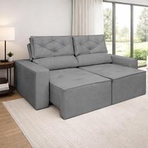 Sofá retrátil e reclinável 2 lugares, 1,80m, com molas Bonnel e espuma D26, ideal para quem busca conforto e durabilidade. Estrutura reforçada Sofá retrátil e reclinável 2 lugares, 1,80m, com molas Bonnel e espuma D26, ideal para quem busca conforto e durabilidade. Estrutura reforçada