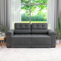 Sofá Retrátil e Reclinável 2 Lugares 190cm Smart Cinza Sofá Retrátil e Reclinável 2 Lugares 190cm Smart Cinza