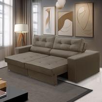 Sofá Retrátil e Reclinável 2 lugares 1,90m com Molas Milena Suede Rover & Beato