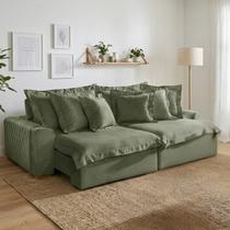 Sofá Retrátil e Reclinável 2 Lugares 210cm Linho Zeus Yescasa Verde