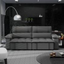 Sofá Retrátil e Reclinável 2 Lugares 250cm Zurique Montreal Cinza Sofá Retrátil e Reclinável 2 Lugares 250cm Zurique Montreal Cinza