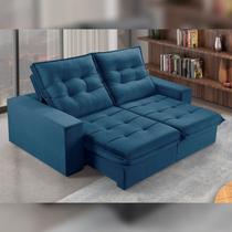 Sofá Retrátil e Reclinável 2 Lugares 290cm Pés em Madeira Maciça Santorini