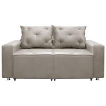 Sofá Retrátil e Reclinável 2 lugares Bariloche 1,50cm c/Molas Veludo Bege