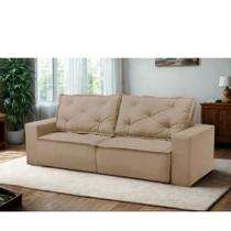 Sofá Retrátil e Reclinável 2 lugares com Molas 1,50m Atenas Suede Cappuccino Mirra Decor Sofá Retrátil e Reclinável 2 lugares com Molas 1,50m Atenas Suede Cappuccino Mirra Decor