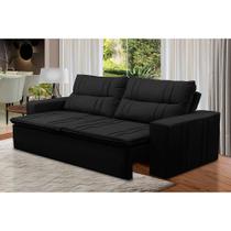 Sofá Retrátil e Reclinável 2 lugares com Molas 1,50m Eloa Suede Preto Madelina Sofá Retrátil e Reclinável 2 lugares com Molas 1,50m Eloa Suede Preto Madelina