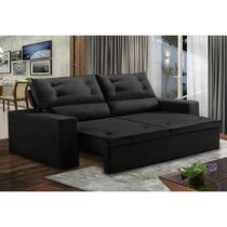 Sofá Retrátil e Reclinável 2 lugares com Molas 1,50m Laisa Suede Preto Madelina Decor Sofá Retrátil e Reclinável 2 lugares com Molas 1,50m Laisa Suede Preto Madelina Decor