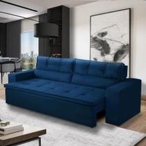 Sofá Retrátil e Reclinável 2 lugares com Molas 1,50m Vegas Suede Azul Adonai Estofados Sofá Retrátil e Reclinável 2 lugares com Molas 1,50m Vegas Suede Azul Adonai Estofados