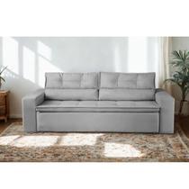 Sofá Retrátil e Reclinável 2 lugares com Molas 1,50m Veneza Suede Cinza Mirra Decor Sofá Retrátil e Reclinável 2 lugares com Molas 1,50m Veneza Suede Cinza Mirra Decor