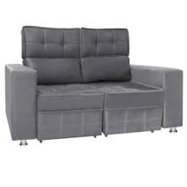 Sofá Retrátil e Reclinável 2 Lugares Londres 1.60cm C/Molas - Suede