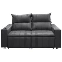 Sofá Retrátil e Reclinável 2 Lugares Madri 1.60M Suede Cinza Speciale Home