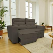 Sofá Retrátil e Reclinável 2 Lugares Paris Suede 150cm