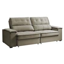 Sofá Retrátil e Reclinável 2 Lugares Veludo Takei Amélia