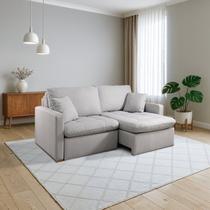 Sofá Retrátil e Reclinável 200cm com Almofadas Decorativas Liv Espresso Móveis Sofá Retrátil e Reclinável 200cm com Almofadas Decorativas Liv Espresso Móveis