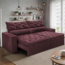 Sofá Retrátil e Reclinável 2,00m Essence. Velusoft Cama inBox