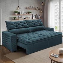 Sofá Retrátil e Reclinável 2,00m Essence. Velusoft Cama inBox