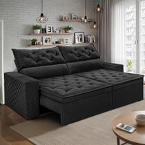 Sofá Retrátil e Reclinável 2,00m Essence. Velusoft Cama inBox