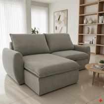 Sofá Retrátil e Reclinável 230cm Cúbica Pietro