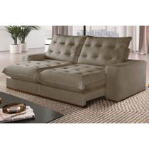 Sofá Retrátil e Reclinável 2,30m com Super Pillow de 30cm com Molas Pocket Milão - Movenzo Estofados