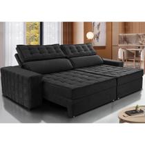 Sofá Retrátil e Reclinável 2,35m Cama inBox Big Star com SoftGelD40 Velupluma Preto Sofá Retrátil e Reclinável 2,35m Cama inBox Big Star com SoftGelD40 Velupluma Preto