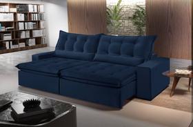 Sofá Retrátil e Reclinável 2,50cm com Pillow e Molas Ensacadas Montebello Movenzo Estofados Sofá Retrátil e Reclinável 2,50cm com Pillow e Molas Ensacadas Montebello Movenzo Estofados