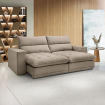 Sofá Retrátil e Reclinável 250cm Martinho Boucle Yescasa