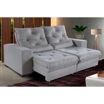 Sofá Retrátil e Reclinável 2,50m Suede Isis Terracota