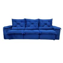 Sofá retrátil e reclinável 270cm 5 lugares porto madero 3 módulos e tecido veludo Sofá retrátil e reclinável 270cm 5 lugares porto madero 3 módulos e tecido veludo