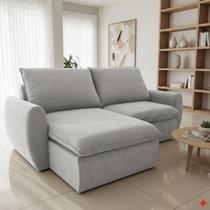 Sofá Retrátil e Reclinável 270cm Cúbica Pietro