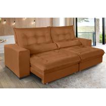 Sofá Retrátil e Reclinável 2,70m Suede Miami