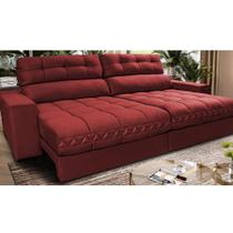 Sofá Retrátil e Reclinável 2,72m Molas Ensacadas Cama inBox Brasil Velusoft Vermelho Sofá Retrátil e Reclinável 2,72m Molas Ensacadas Cama inBox Brasil Velusoft Vermelho