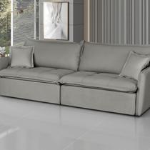 Sofá Retrátil e Reclinável 280cm Veludo Milano Cinza Chumbo Sofá Retrátil e Reclinável 280cm Veludo Milano Cinza Chumbo