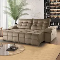 Sofá Retrátil e Reclinável 290cm 2 Lugares Mônaco
