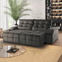 Sofá Retrátil e Reclinável 290cm 2 Lugares Mônaco