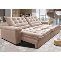 Sofá Retrátil e Reclinável 2,95m Cama inBox Big Fresh com SoftGelD40 Velupluma Bege Sofá Retrátil e Reclinável 2,95m Cama inBox Big Fresh com SoftGelD40 Velupluma Bege