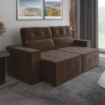 Sofá Retrátil E Reclinável 2m 3 Lugares Fênix Veludo Mamflex