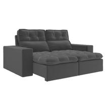 Sofá Retrátil e Reclinável 2m 3 Lugares Petrópolis Veludo Mamflex