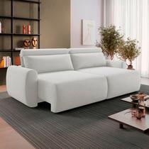 Sofá Retrátil e Reclinável 3 Lugares 180cm em Linho City Sofá Retrátil e Reclinável 3 Lugares 180cm em Linho City