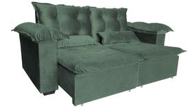 Sofá retrátil e reclinável 3 lugares - 2 metros - pillow top - fibra siliconada