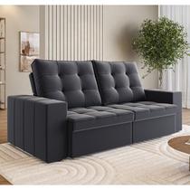 Sofá Retrátil e Reclinável 3 Lugares 200cm Bahamas Espresso Móveis Sofá Retrátil e Reclinável 3 Lugares 200cm Bahamas Espresso Móveis