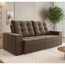 Sofá Retrátil e Reclinável 3 Lugares 200cm Bahamas Espresso Móveis Sofá Retrátil e Reclinável 3 Lugares 200cm Bahamas Espresso Móveis